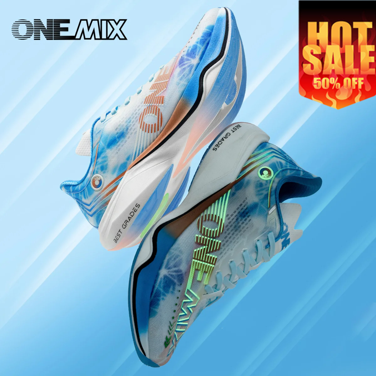 Running Shoe Carbon - ONEMIX Marathon Racing Shoes Ultra-Light, Shock-Absorbing,