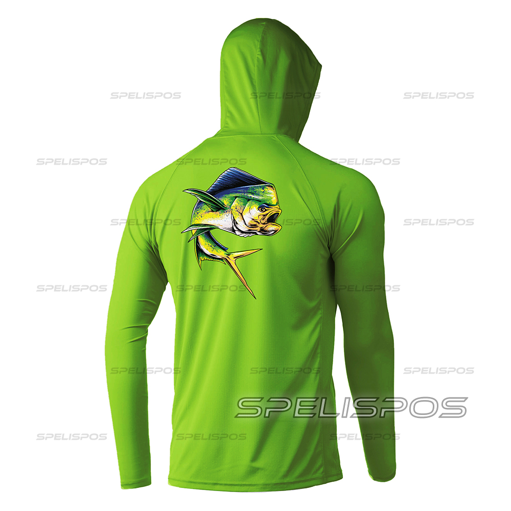 Hoodies Fishing Shirt Riding T - Running Gear Green บทวิจารณ์และราคา