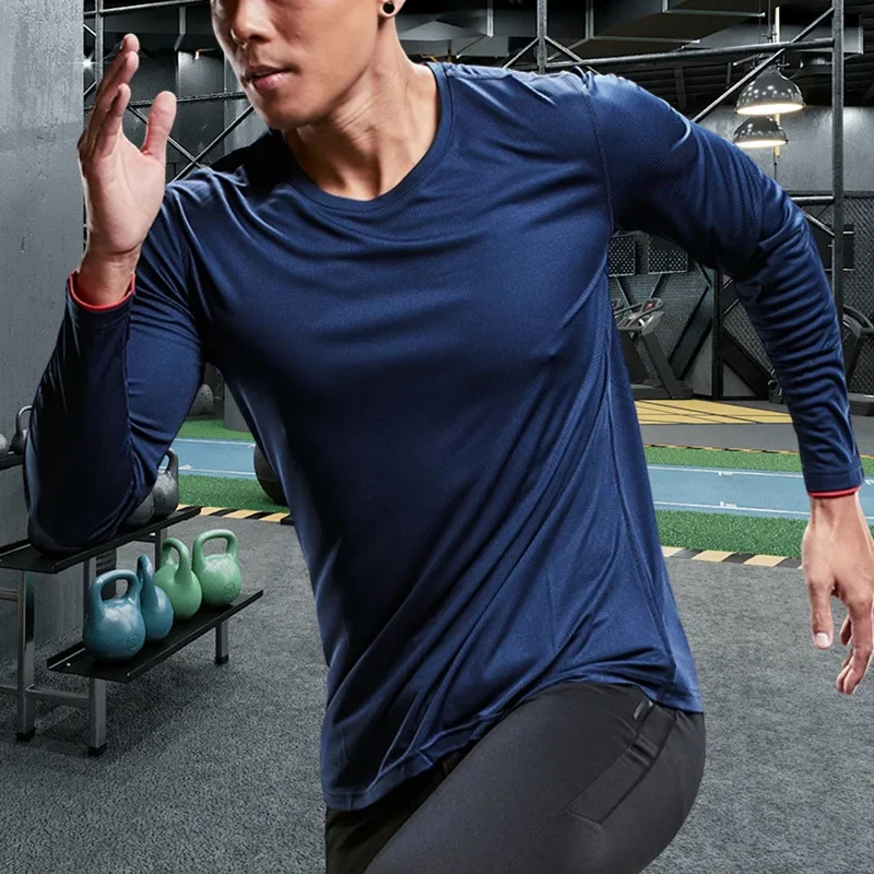 Men Running Sport Shirts Tops  - Running Gear Winter บทวิจารณ์และราคา