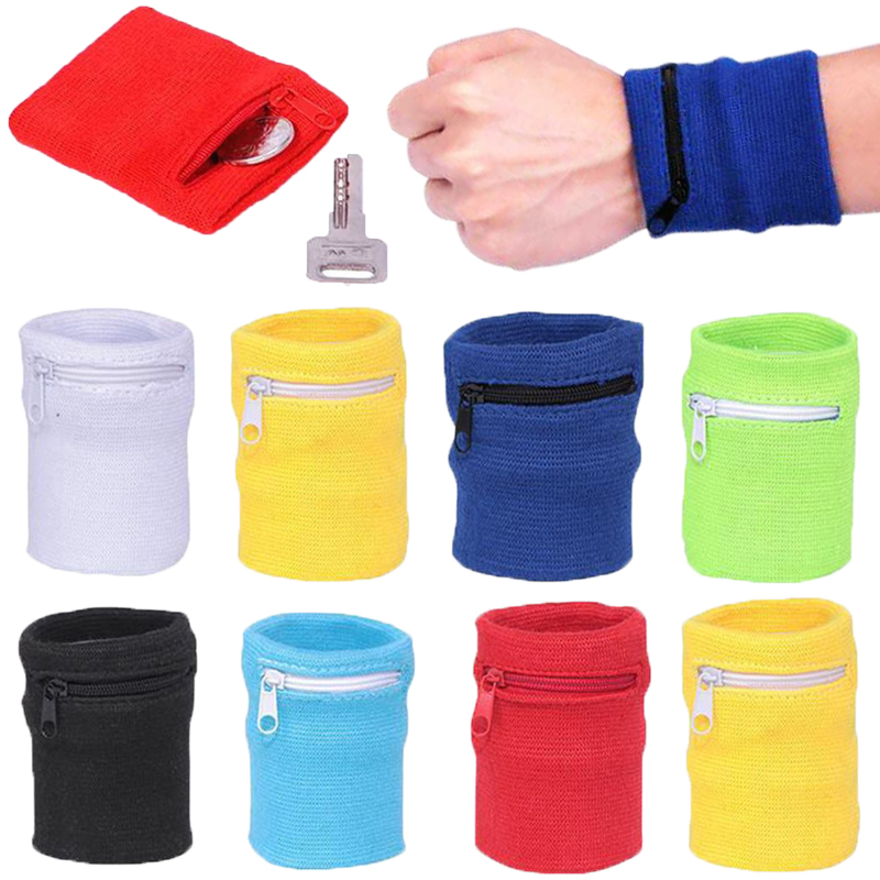 Sports Wristband With Zipper P - Sweat Band Wrist บทวิจารณ์และราคา