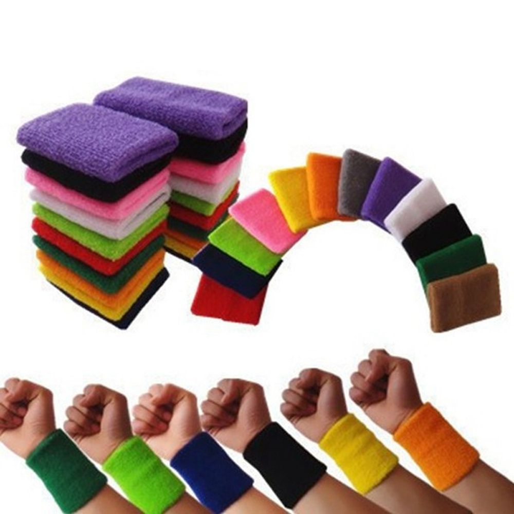 1/2Pcs Unisex Wristbands Sport - Sweat Band Wrist บทวิจารณ์และราคา