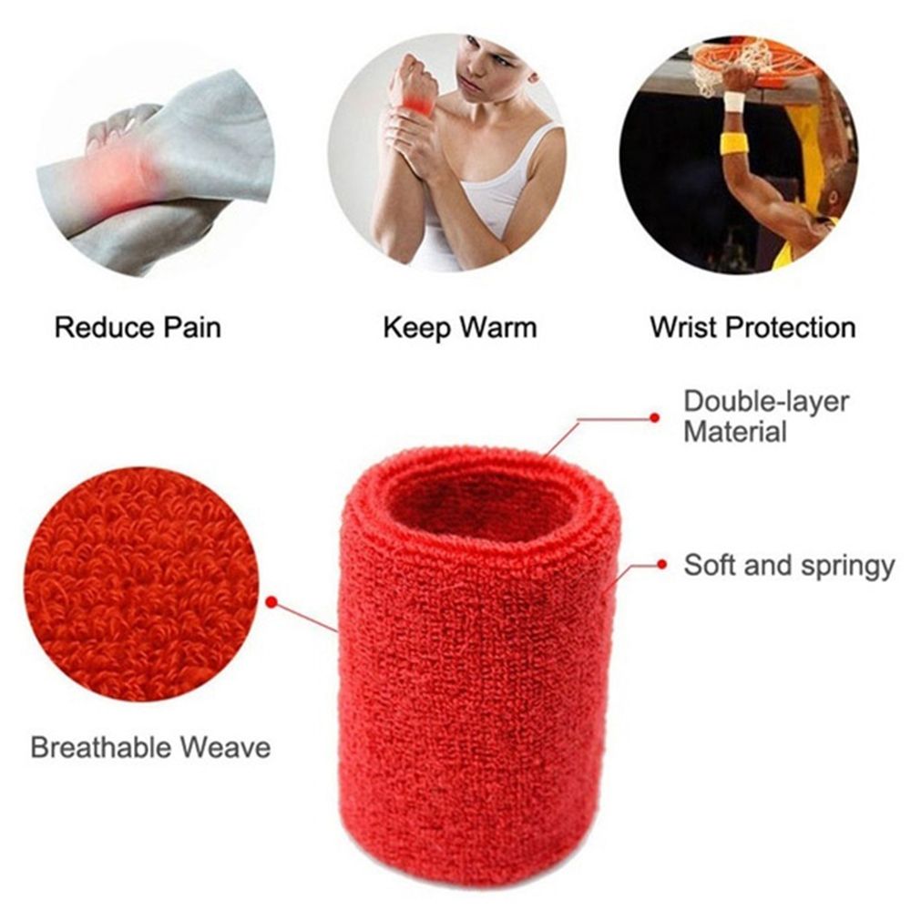 1/2Pcs Unisex Wristbands Sport - Sweat Band Wrist บทวิจารณ์และราคา