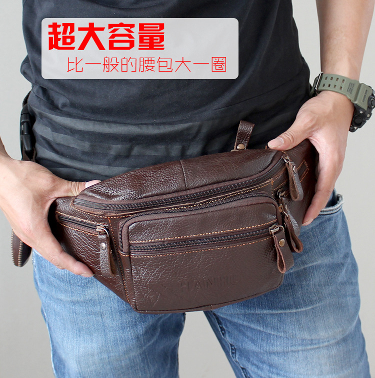 Genuine Cowhide Leather Waist  - Running Gear Backpack บทวิจารณ์และราคา