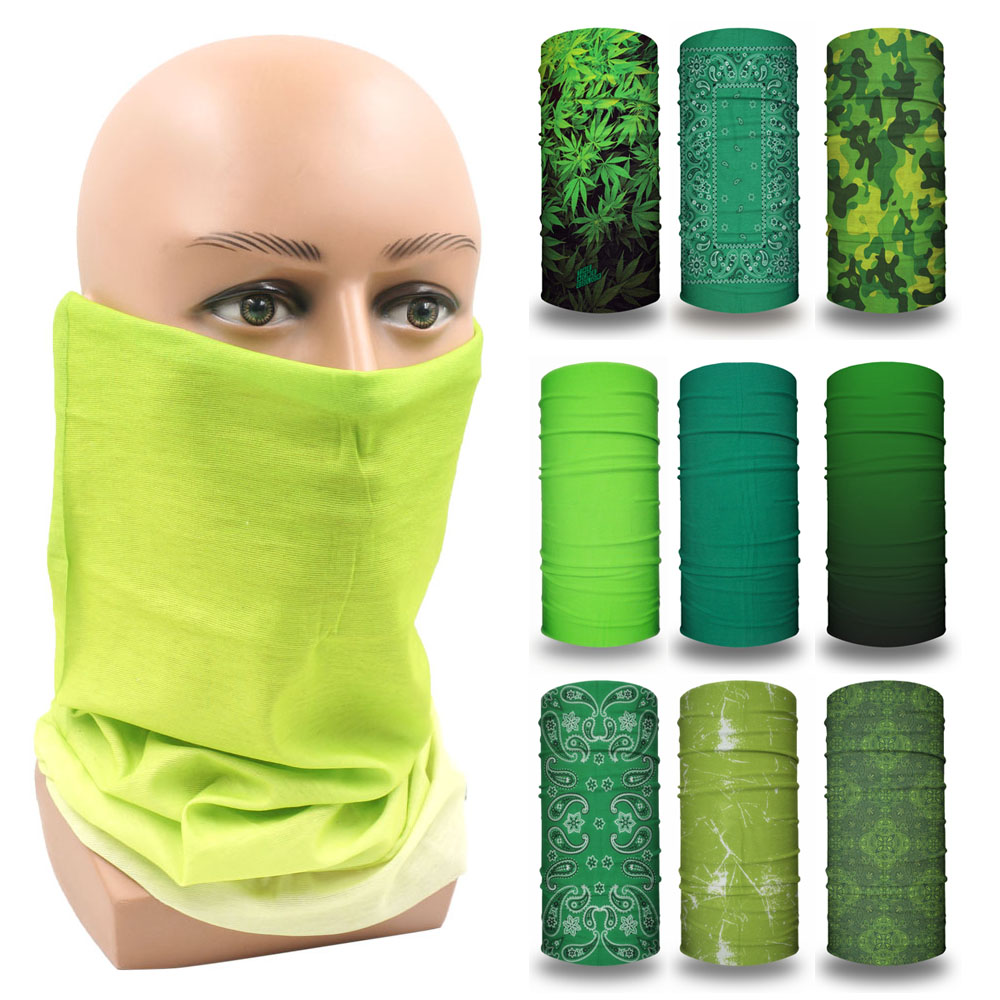 Green Face Bandanas Cover Hiki - Running Gear Green บทวิจารณ์และราคา