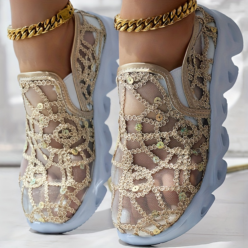 Women Sneakers New Lace Flats  - Running Gear For Women บทวิจารณ์และราคา