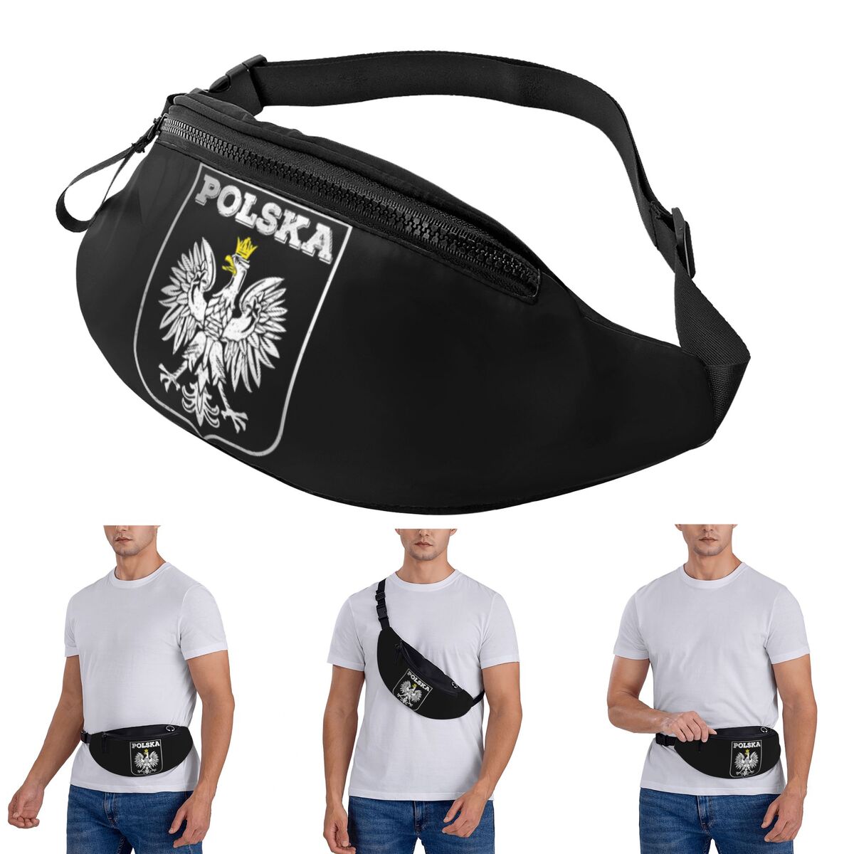 Crossbody Waist Bag Polska Log - Running Gear Logos บทวิจารณ์และราคา