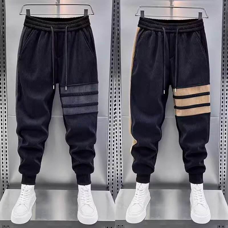 Trendy Men Black Joggers Autum - Running Gear Winter บทวิจารณ์และราคา