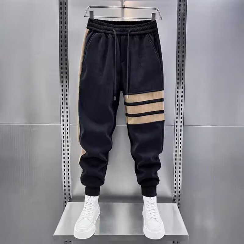 Trendy Men Black Joggers Autum - Running Gear Winter บทวิจารณ์และราคา