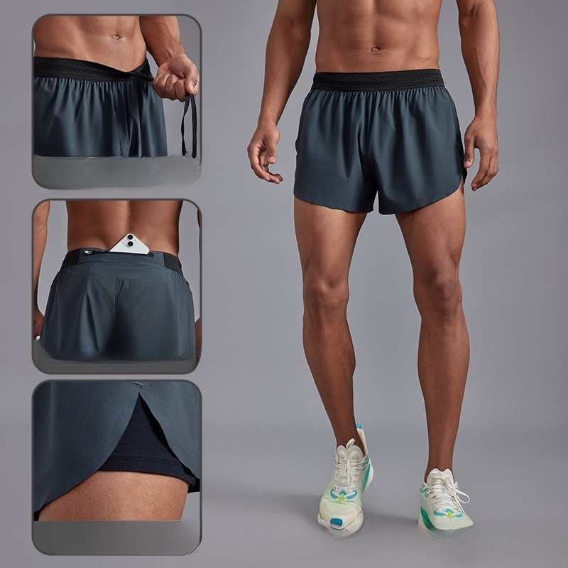 Men Seamless Quick Dry 3 Inch  - Running Gear Trail บทวิจารณ์และราคา