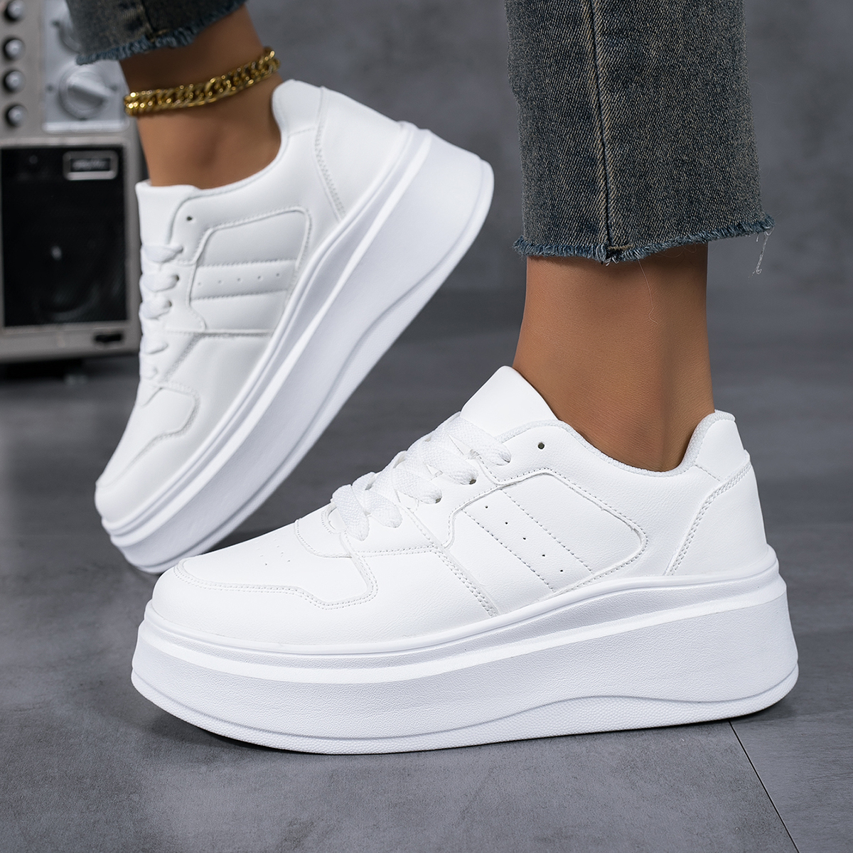 Women's Vulcanize Shoes Flat C - Running Gear For Women บทวิจารณ์และราคา