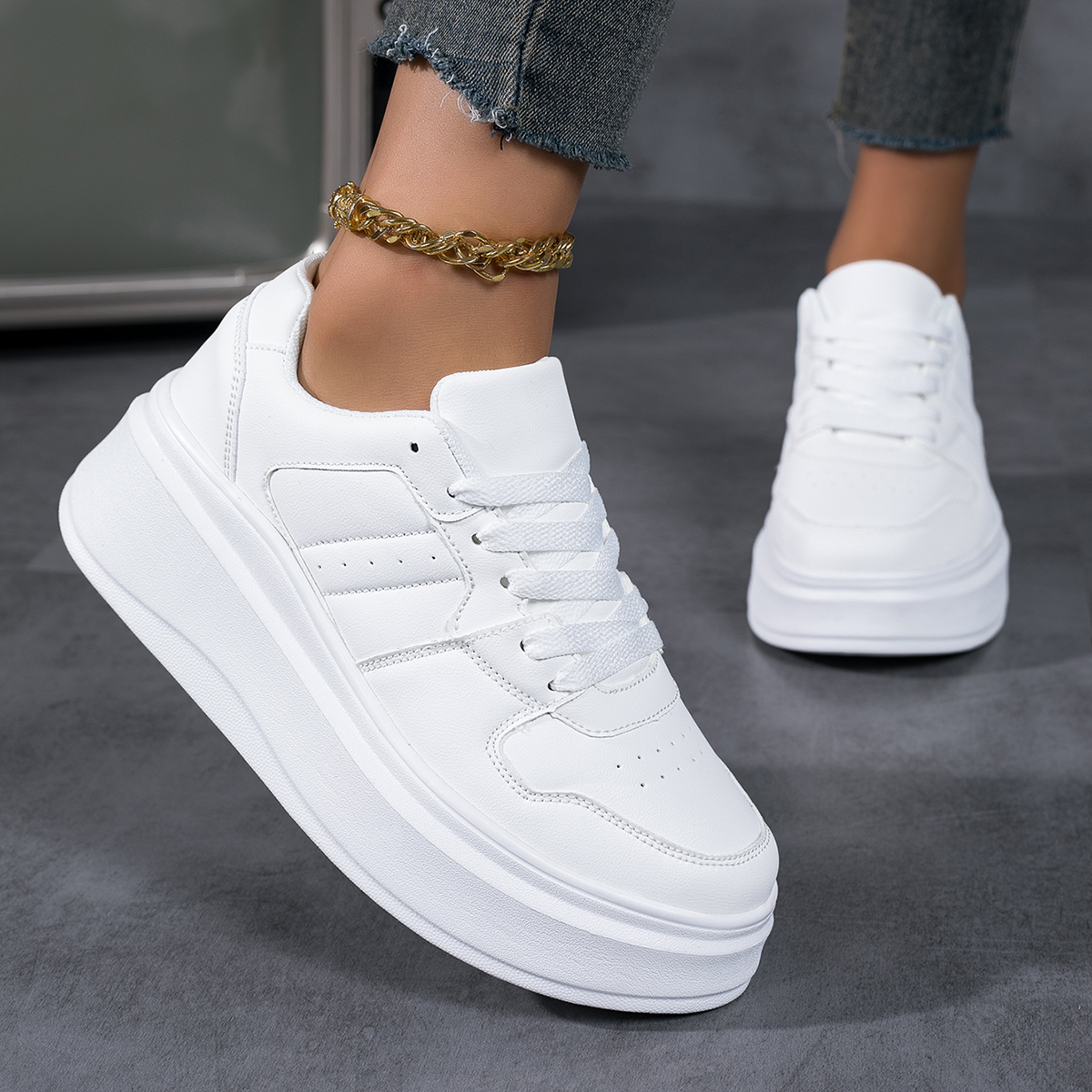 Women's Vulcanize Shoes Flat C - Running Gear For Women บทวิจารณ์และราคา