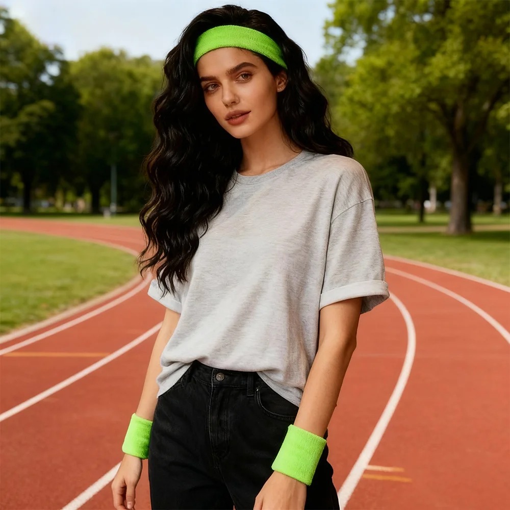 Multi-Color Terry Wrist Sweatb - Sweat Band Wrist บทวิจารณ์และราคา