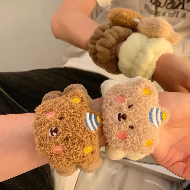 1Pair Cartoon Bear Face Wash H - Sweat Band Wrist บทวิจารณ์และราคา