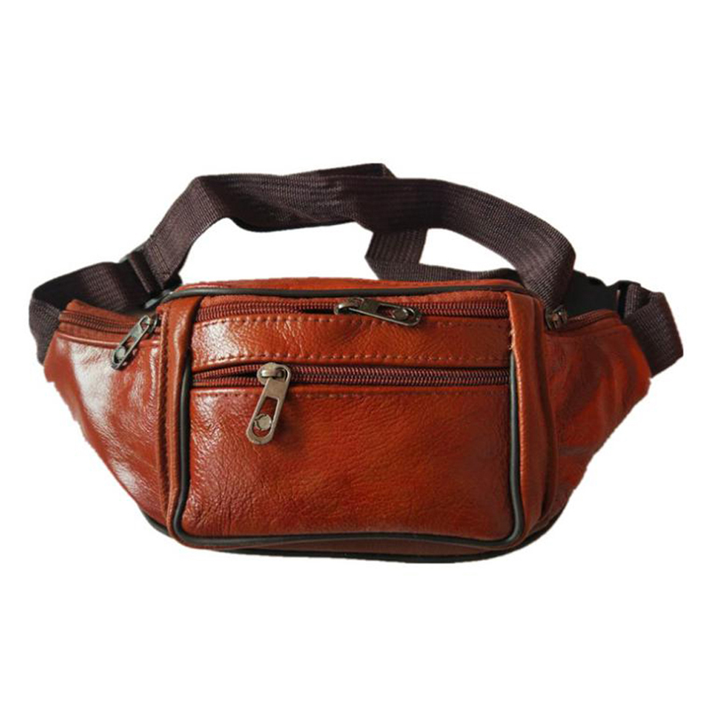 Leather Men Waist Chest Bag Th - Running Gear Bag บทวิจารณ์และราคา